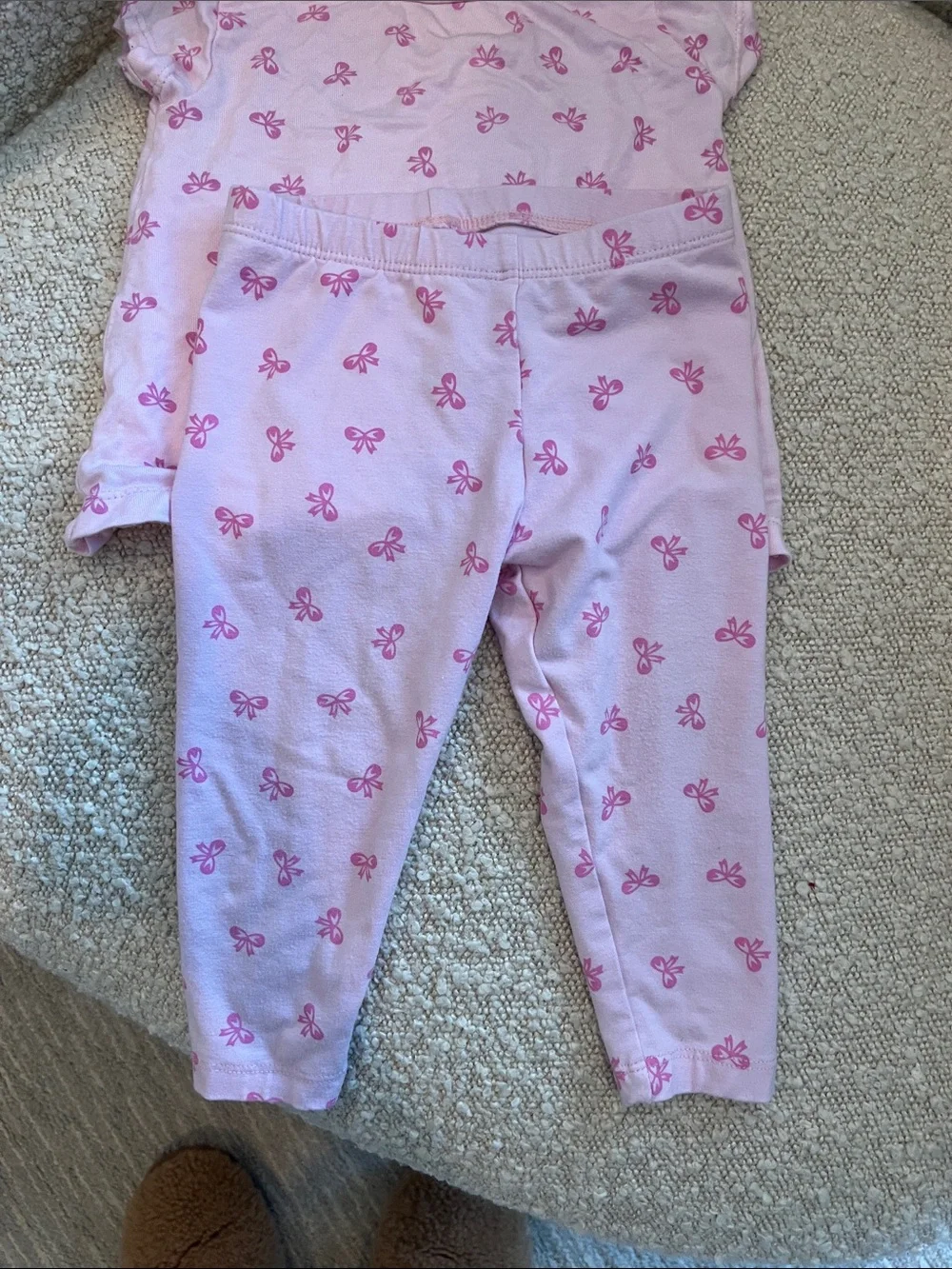 Flowers by Zoe Light Pink Bow Pajama Set 12 months
